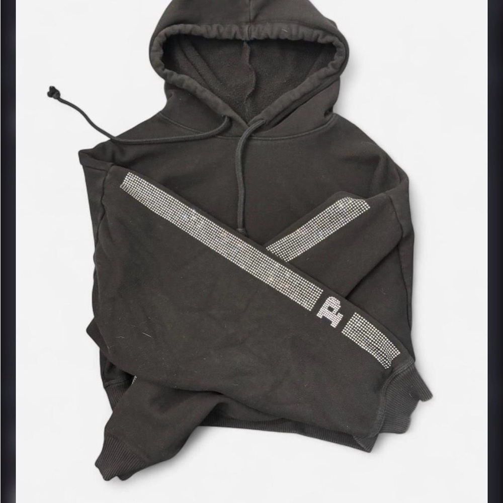 Victoria's Secret Black Hoodie with Silver Accents